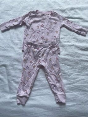 Kissy Kissy Light Pink Princess Castle Long-Sleeve One-Piece Pajama Set